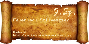 Feuerbach Szilveszter névjegykártya